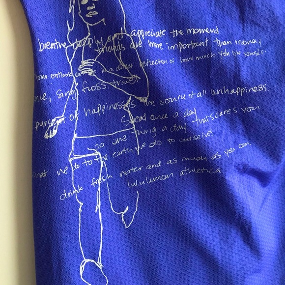 ๐ Lululemon Athletica Sz S Blue Running Top - Picture 6 of 7